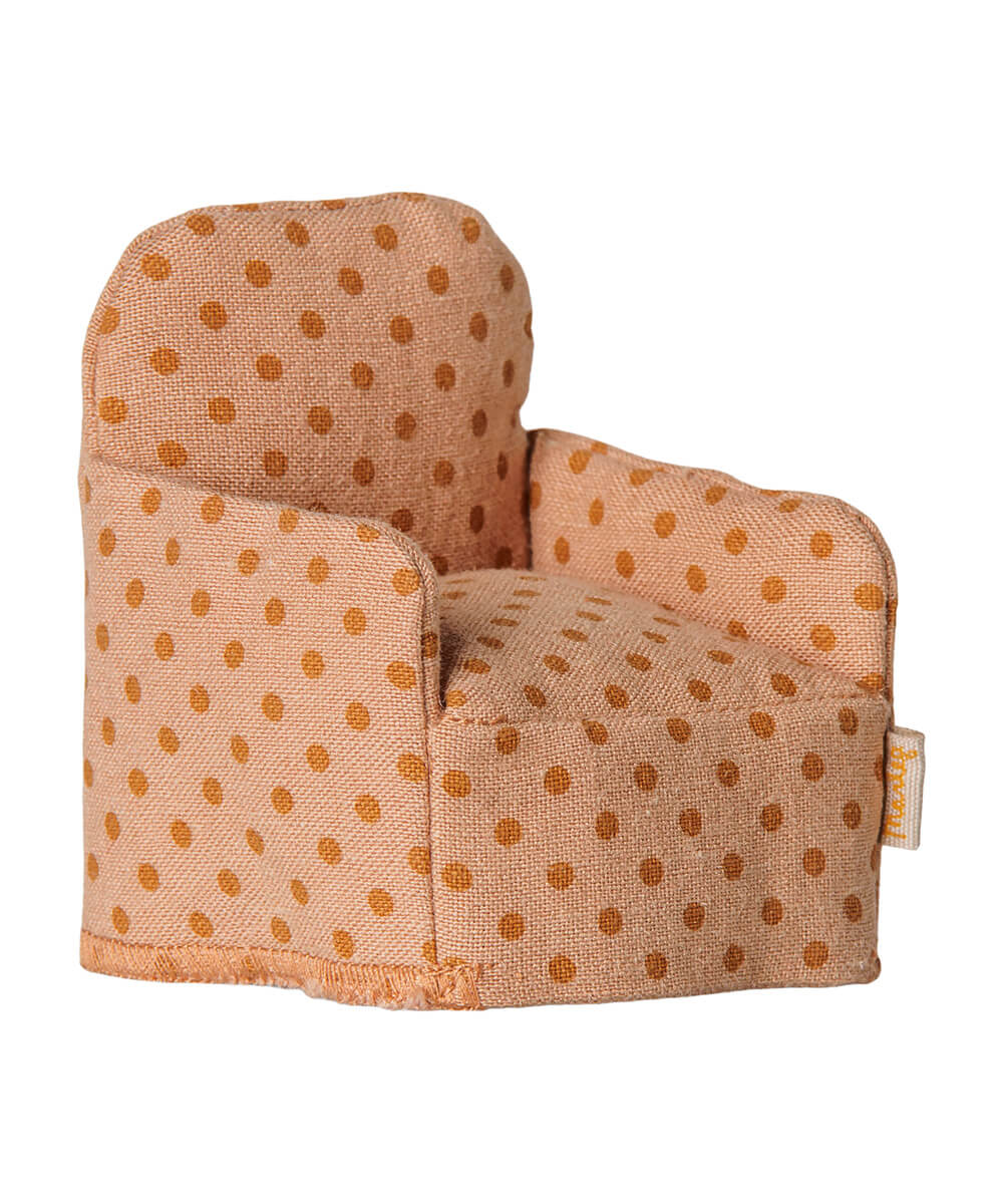 Fauteuil pour Souris - À Pois Maileg, vue principale sur fond blanc