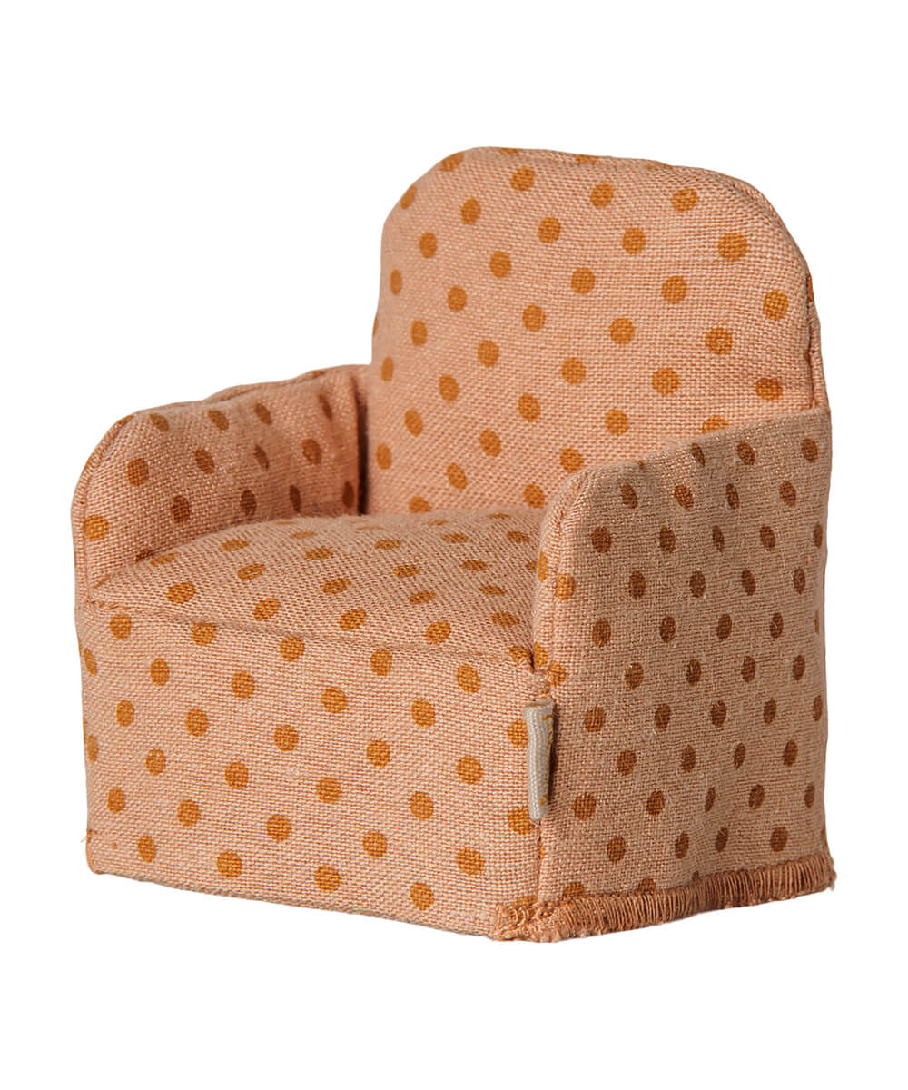 Fauteuil pour Souris - À Pois Maileg, autre vue sur fond blanc 2