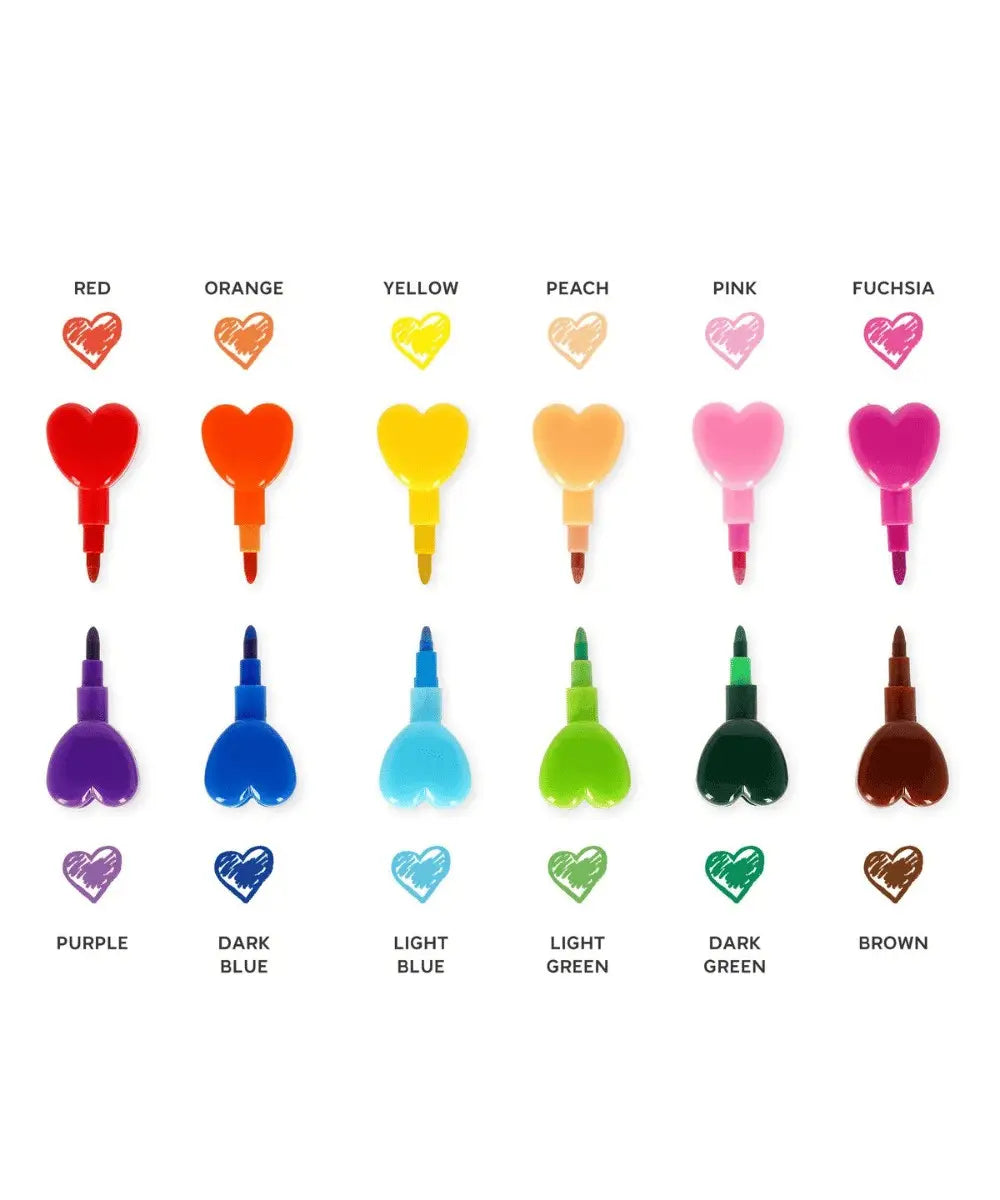 Feutres empilables Coeur Love You | Legami