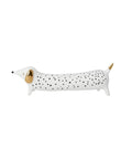 Figurine teckel Petits pois de la marque Räder, sur fond blanc