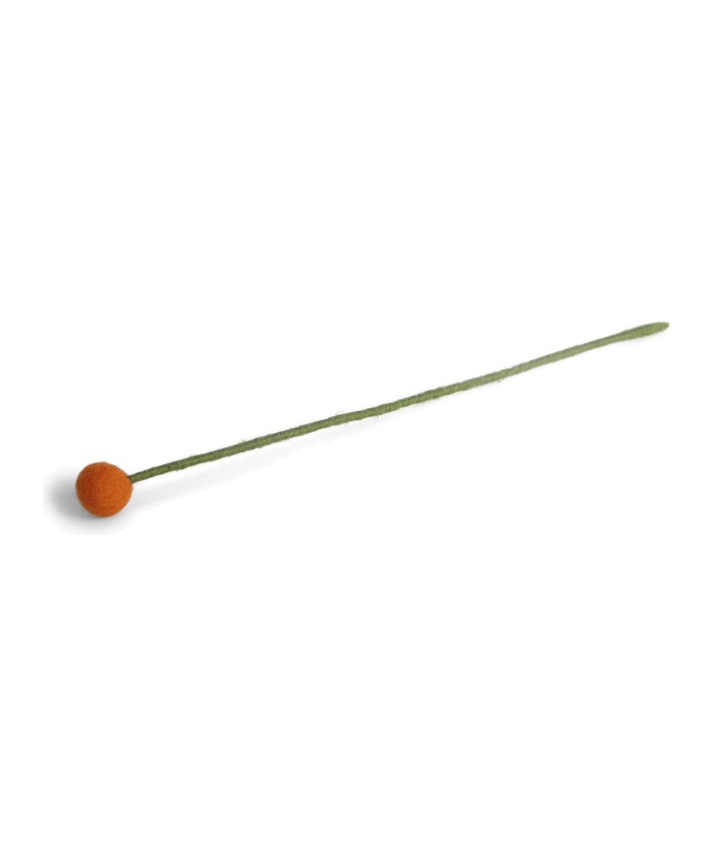 Fleur décorative orange diamètre 2 de la marque Gry & Sif, sur fond blanc