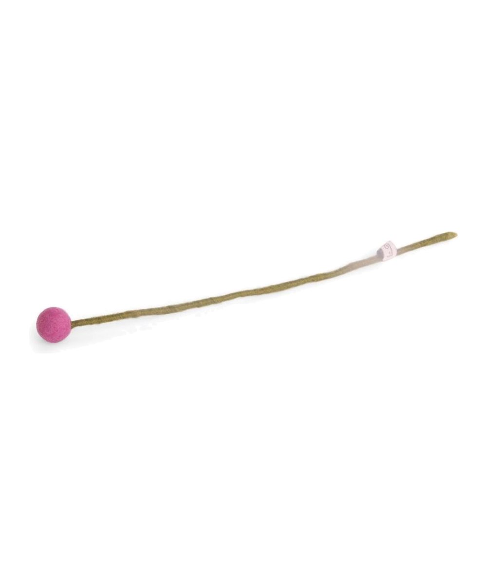 Fleur décorative rose vif diamètre 2 de la marque Gry & Sif, sur fond blanc