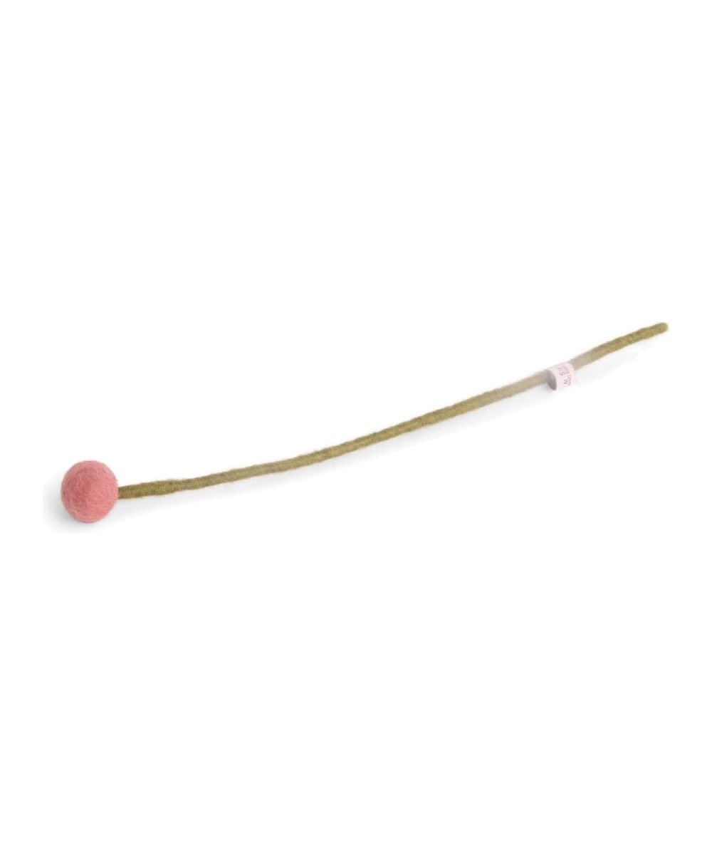 Fleur décorative rouge poudré diamètre 2 de la marque Gry & Sif, sur fond blanc