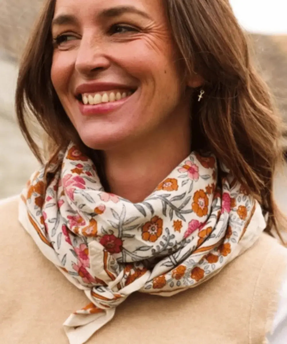 Foulard indien Dheli Azur de la marque So Family