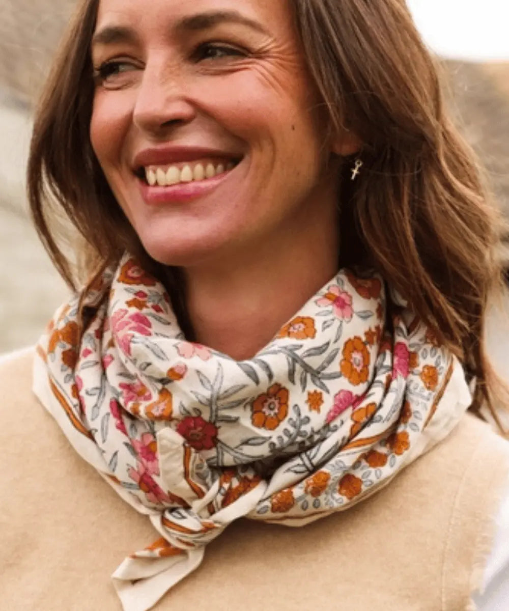 Foulard indien Dheli Azur de la marque So Family