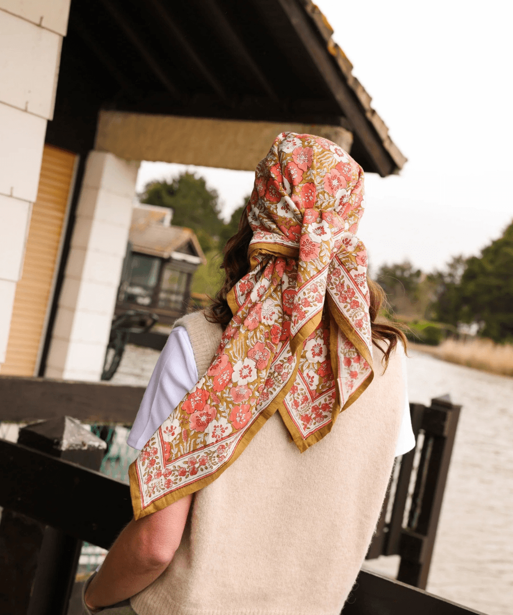 Foulard indien Indore Ocre de la marque So Family
