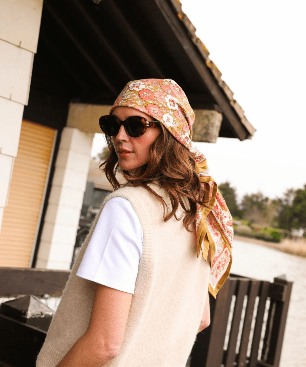 Foulard indien Indore Ocre de la marque So Family