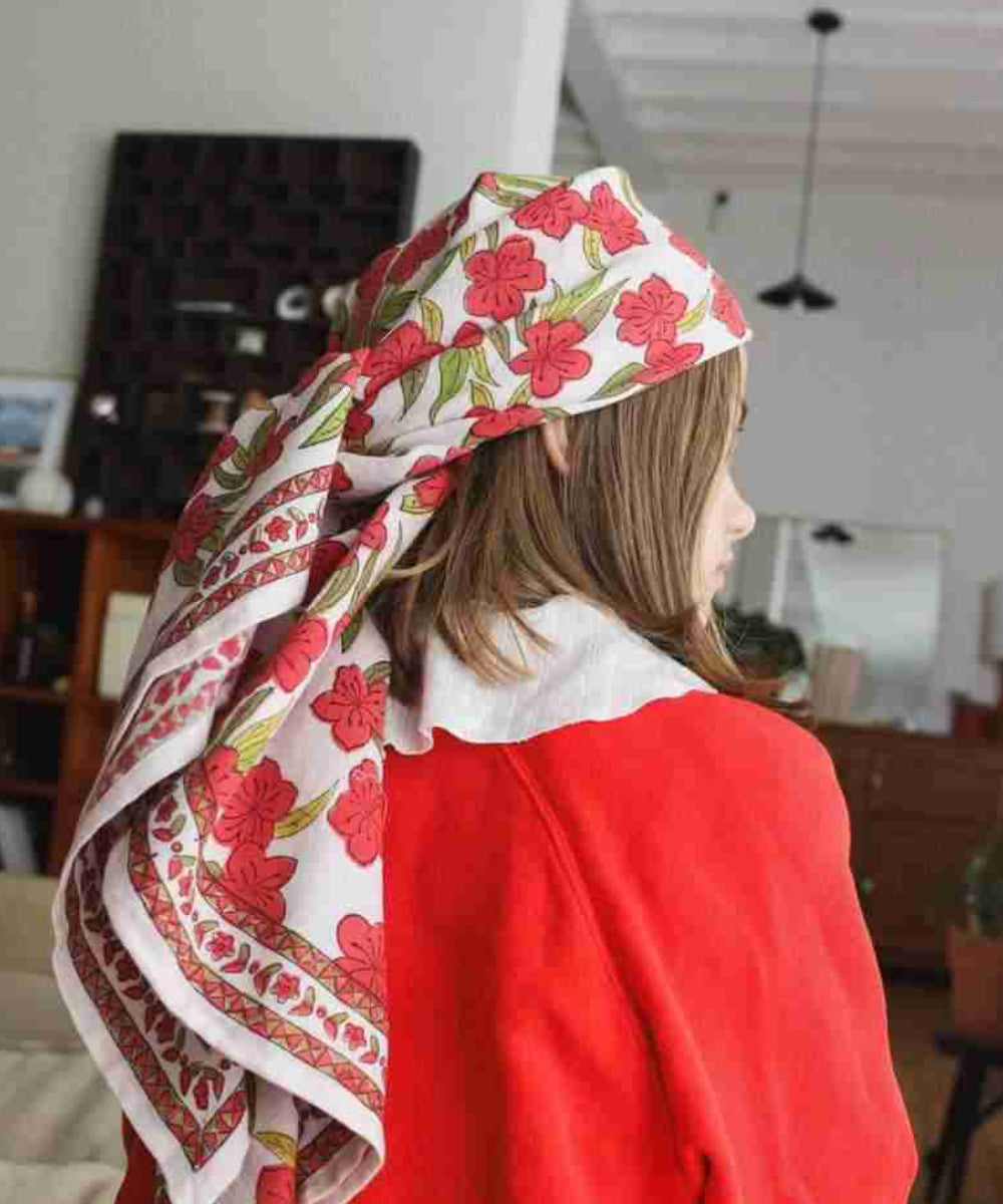 Foulard indien Jaipur Grenat de la marque So Family