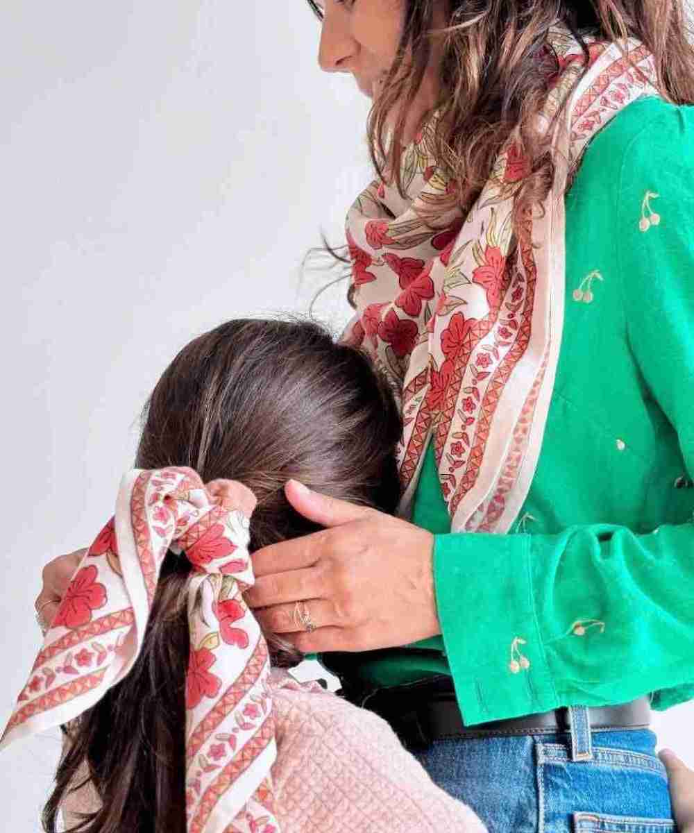 Foulard indien Jaipur Grenat de la marque So Family