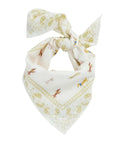 Petit foulard Teckels Ecru de la marque Bonheur du Jour sur un fond blanc