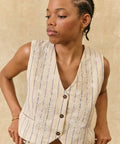 Gilet Franckie Navy Purple Stripes Louise Misha