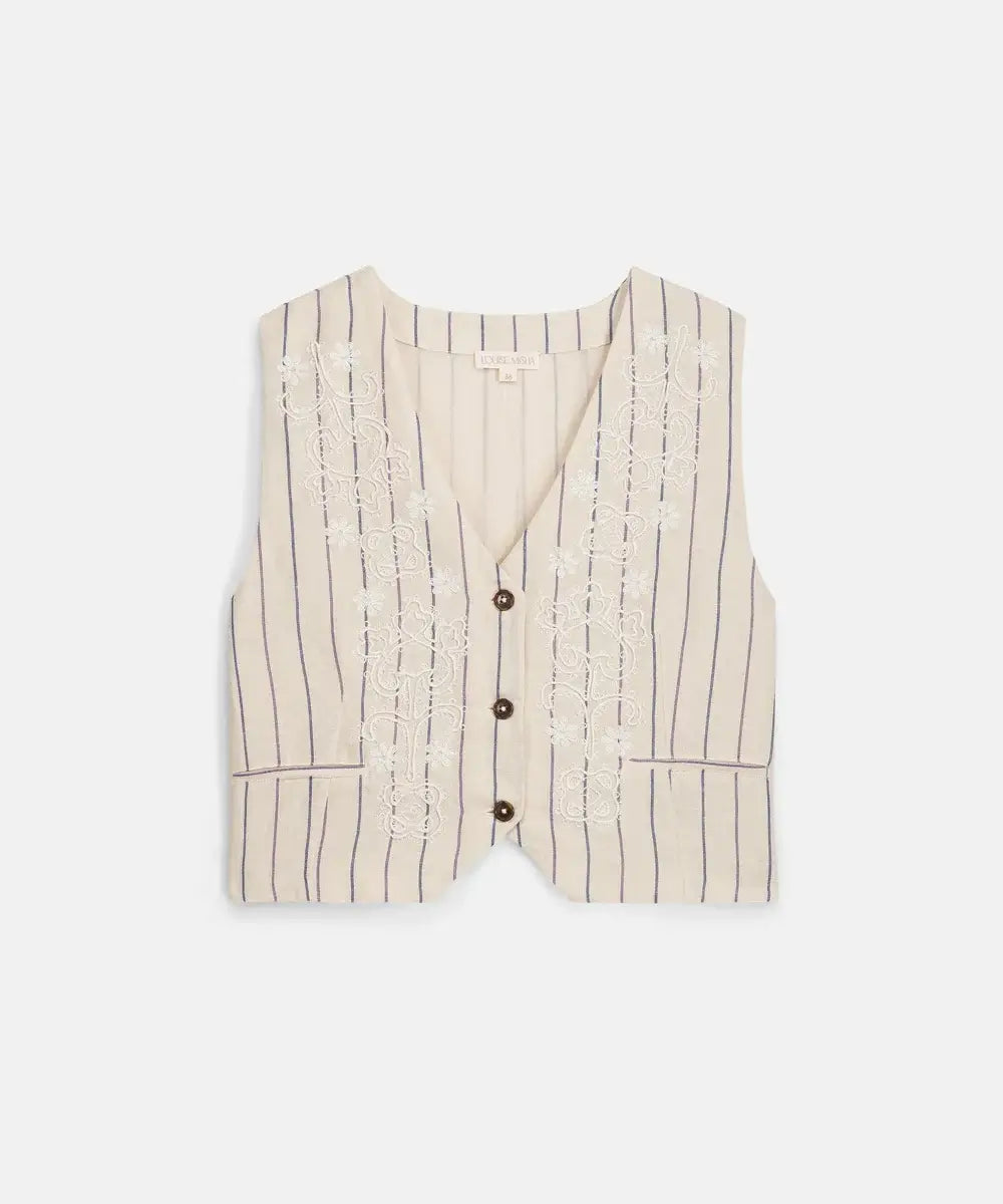 Gilet Franckie Navy Purple Stripes Louise Misha