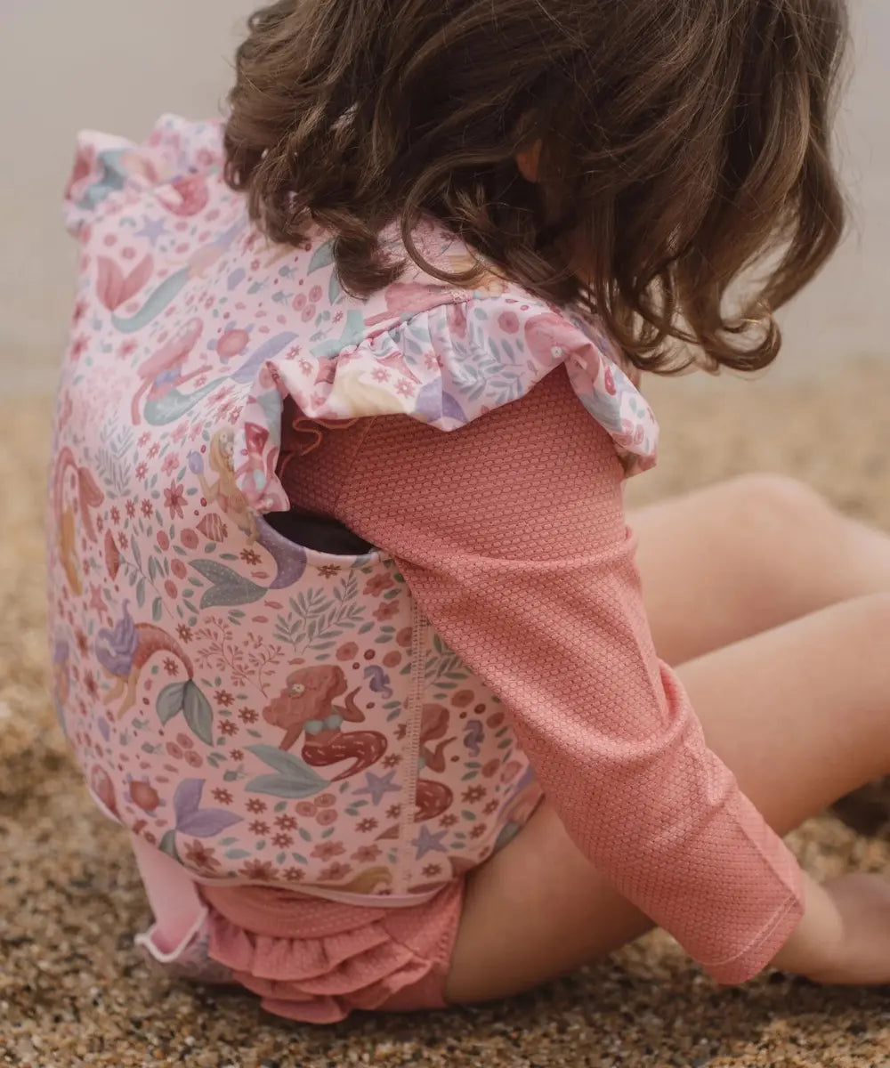 Gilet flotteur pour enfant Rose Dreamy Mermaid de la marque Little Dutch