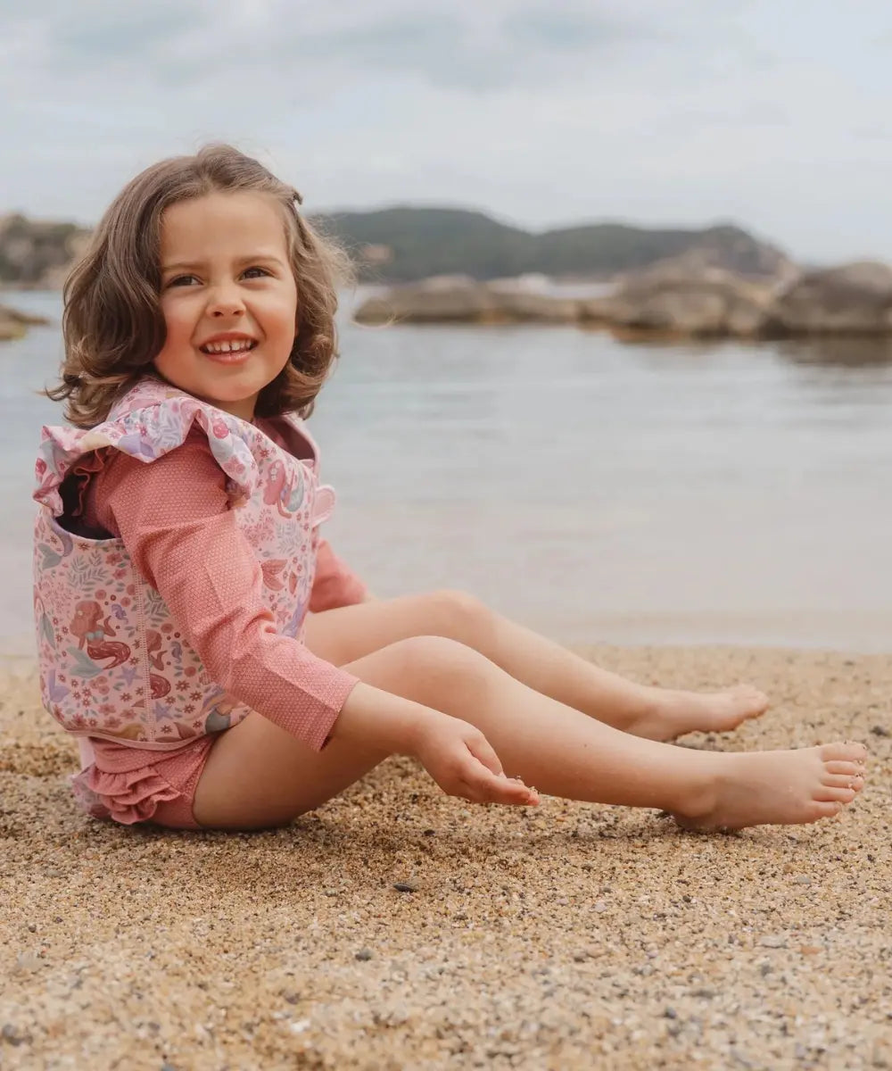 Gilet flotteur pour enfant Rose Dreamy Mermaid de la marque Little Dutch