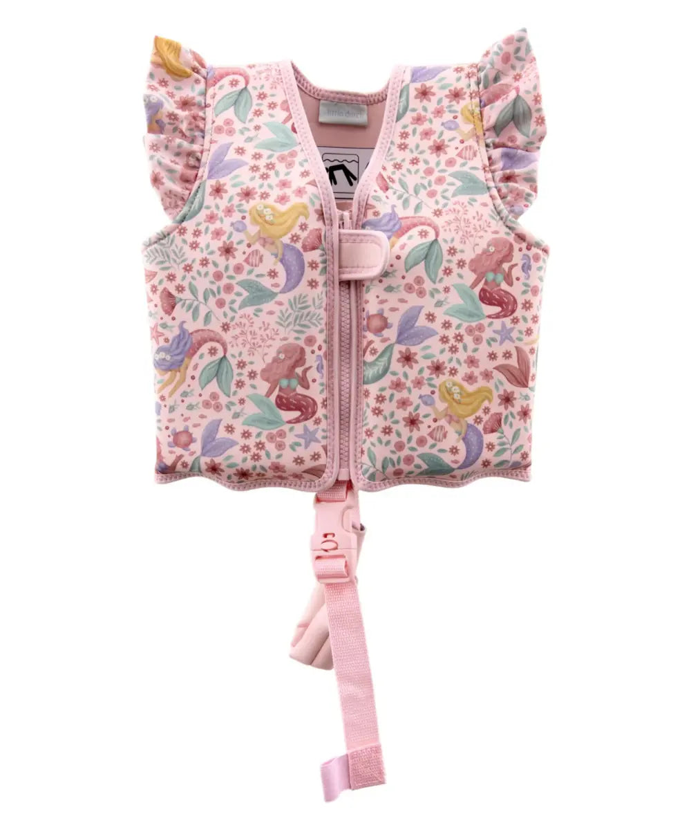 Gilet flotteur pour enfant Rose Dreamy Mermaid de la marque Little Dutch