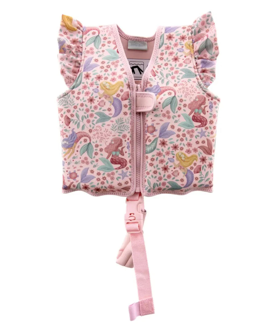 Gilet flotteur pour enfant Rose Dreamy Mermaid de la marque Little Dutch
