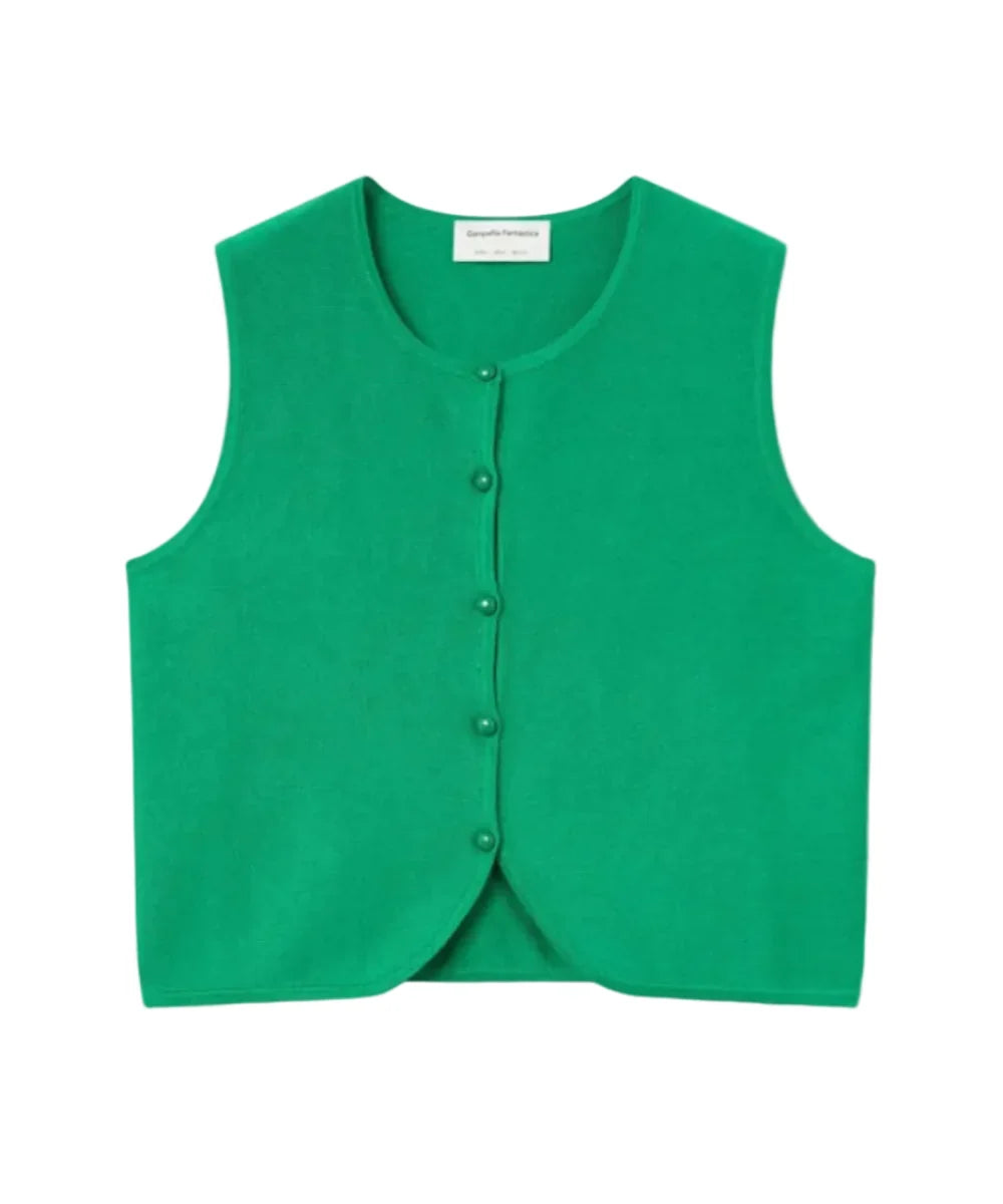 Gilet top en maille vert de Compañía Fantástica
