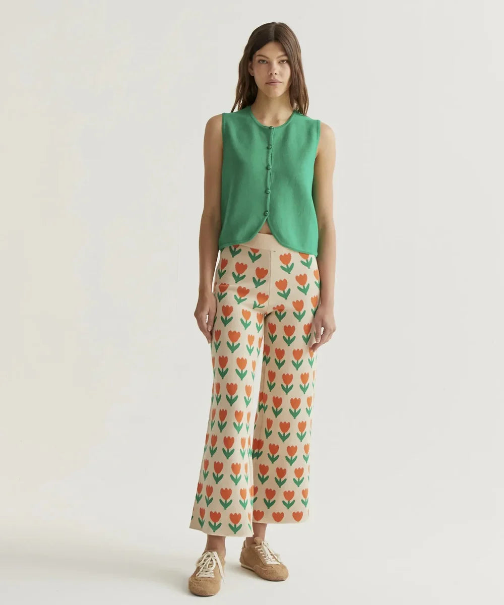 Gilet top en maille vert de Compañía Fantástica