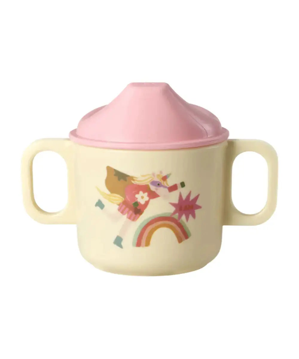Gobelet à anses pour bébé Pink Hero de la marque Rice
