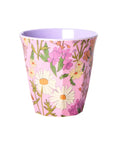 Gobelet en mélamine taille Medium et imprimé fleuri Daisy de la marque Rice