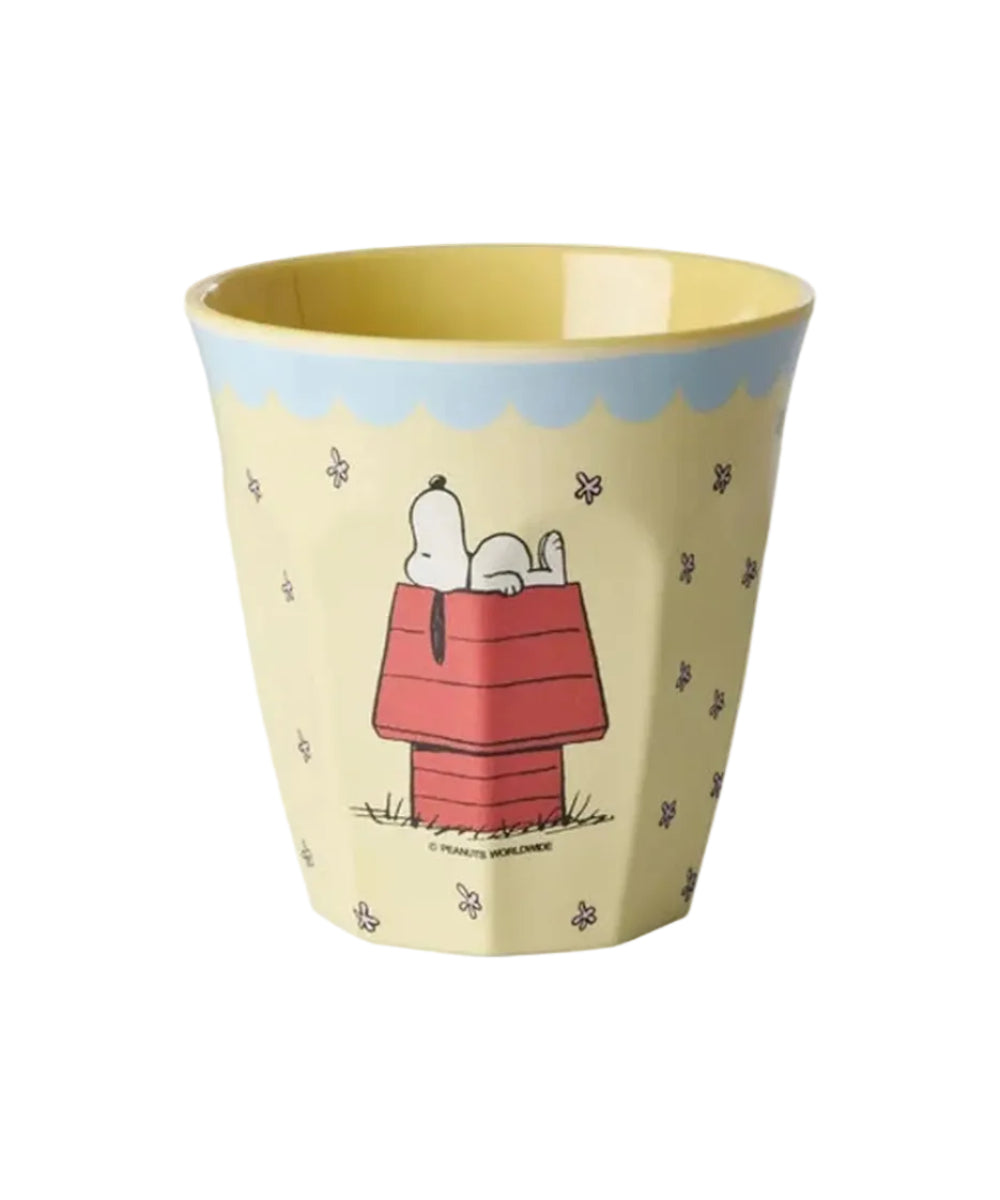 Gobelet en mélamine Snoopy Crème Medium de Rice sur fond clair