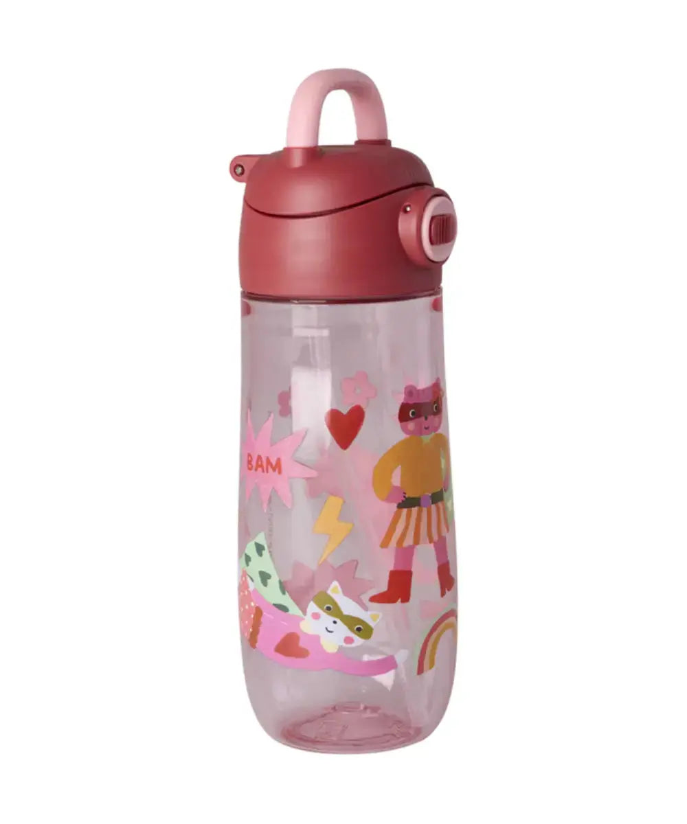 Gourde pour enfant Héros Rose de Rice sur un fond blanc