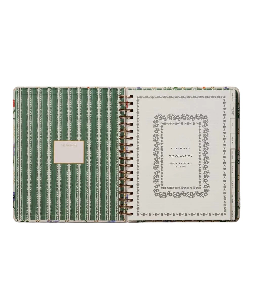 Couverture florale rigide de l'agenda Garden Study