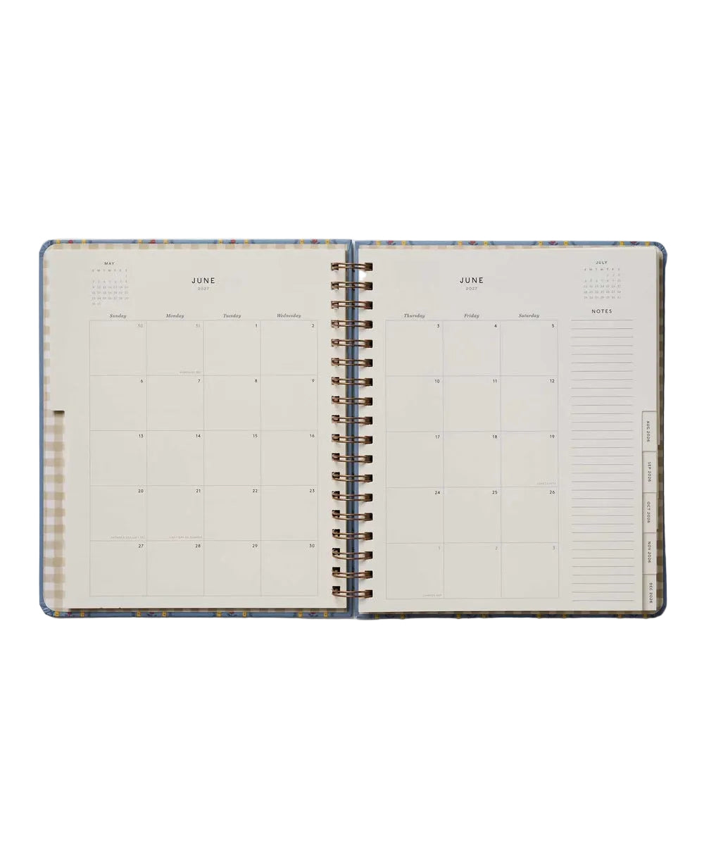 Pages hebdomadaires de l'agenda académique Rifle Paper Co.