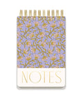 Grand bloc-notes à spirales Chunky Vintage Floral Lilas de Designworks sur un fond blanc