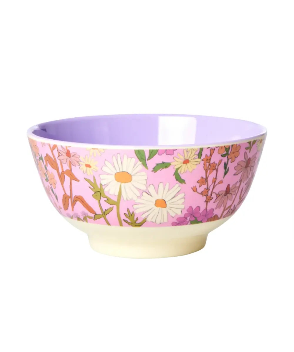 Bol en mélamine taille medium imprimé fleurs de marguerites Daisy Dearest de la marque RICE