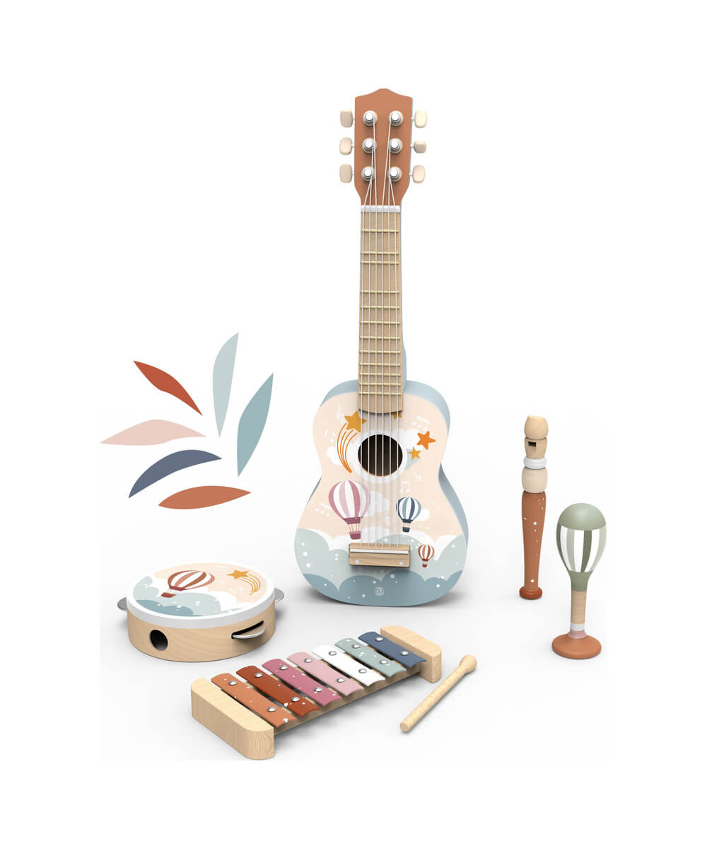 Grand coffret musical en bois de Speedy Monkey, sur fond blanc