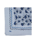 Grand Foulard Coton et Soie Fleurette Bleu | Emile et Ida