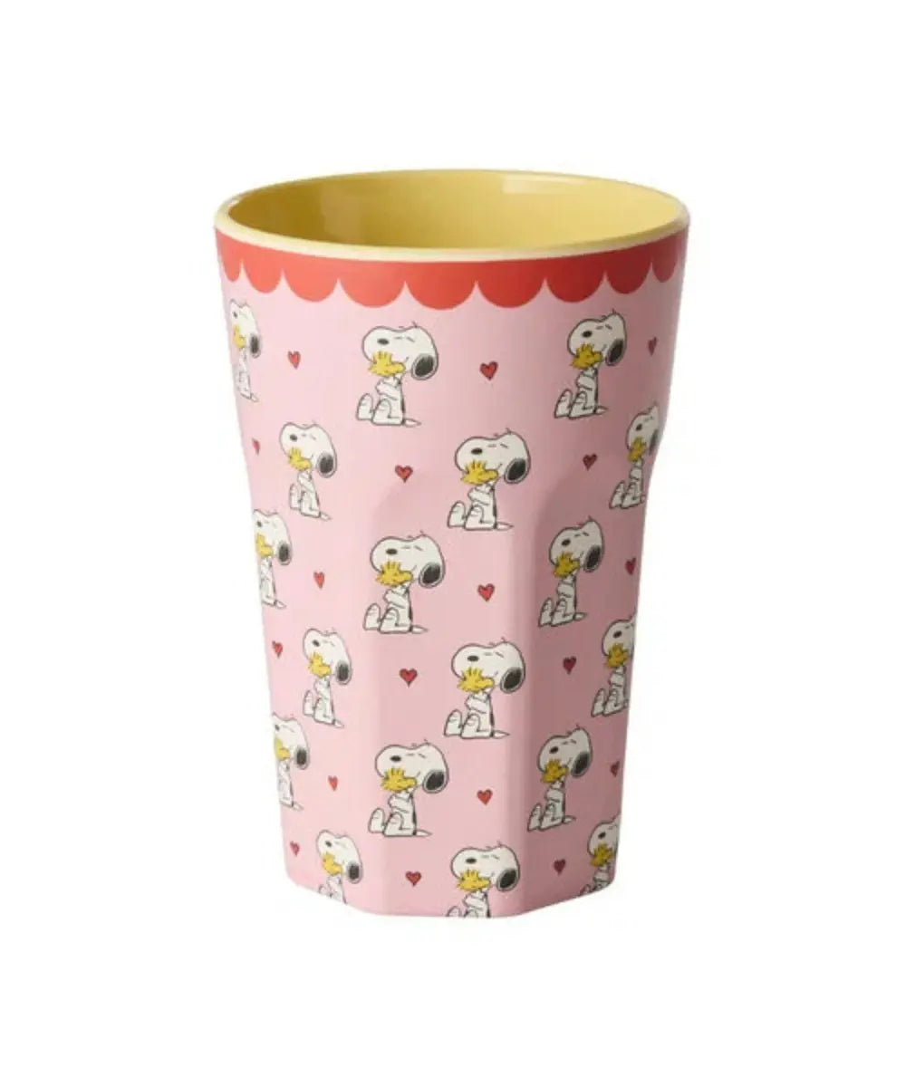 Grand gobelet en mélamine Snoopy rose de la marque Rice
