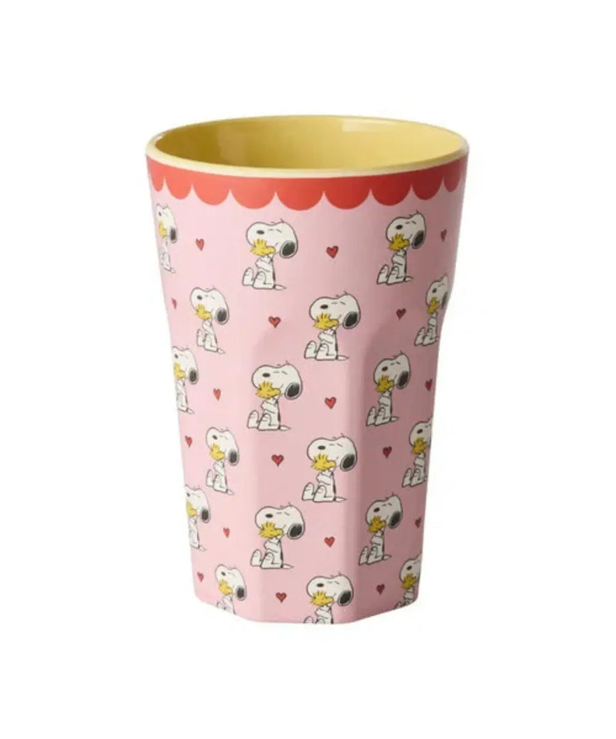 Grand gobelet en mélamine Snoopy rose de la marque Rice