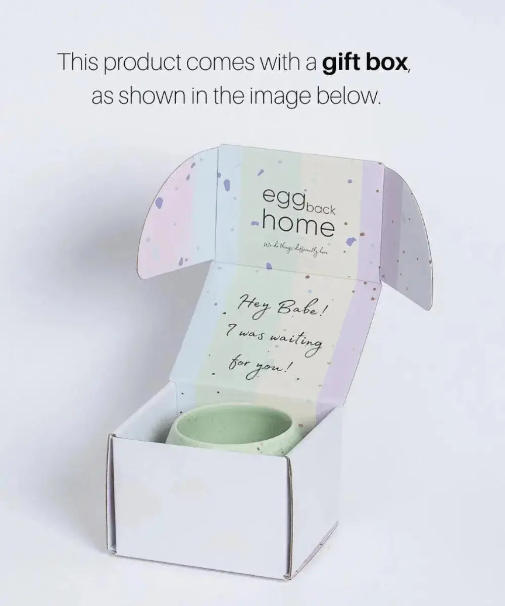Packaging du mug de la marque Egg Back Home