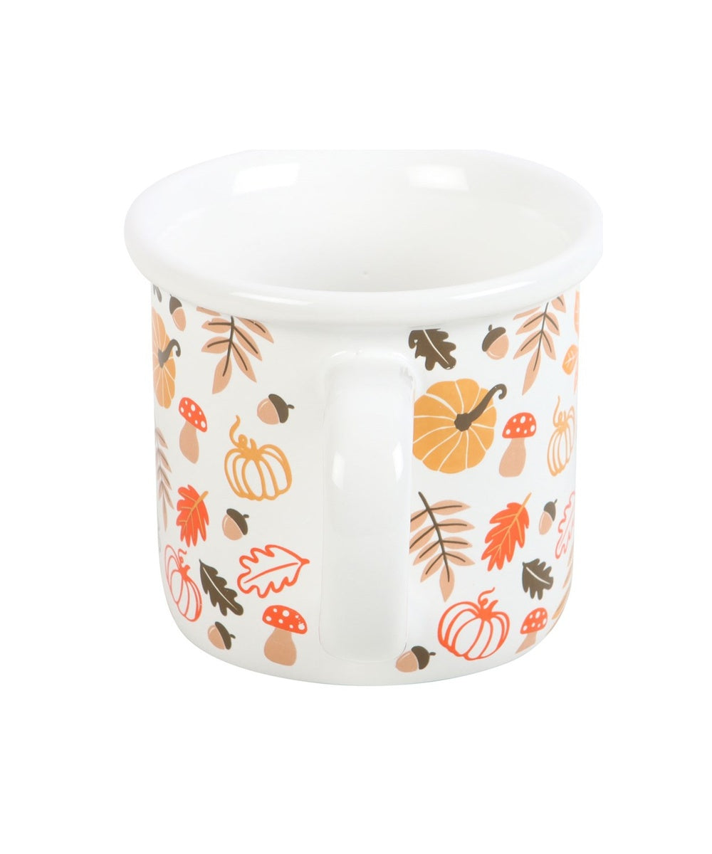 Grand Mug Feuilles et Citrouilles d’automne de la sélection Merci Léonie en détail ou en situation
