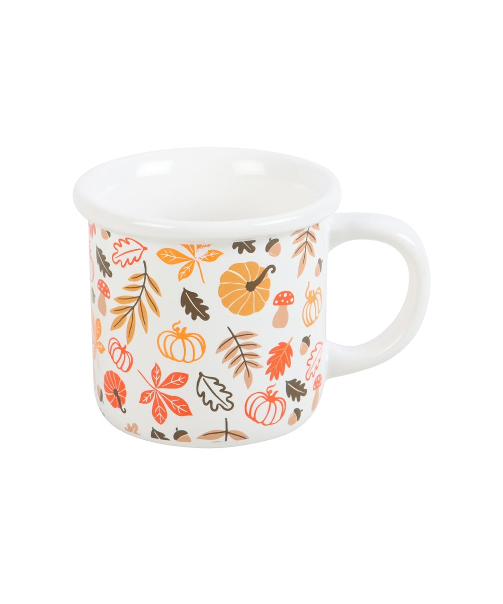 Grand Mug Feuilles et Citrouilles d’automne de la sélection Merci Léonie en détail ou en situation