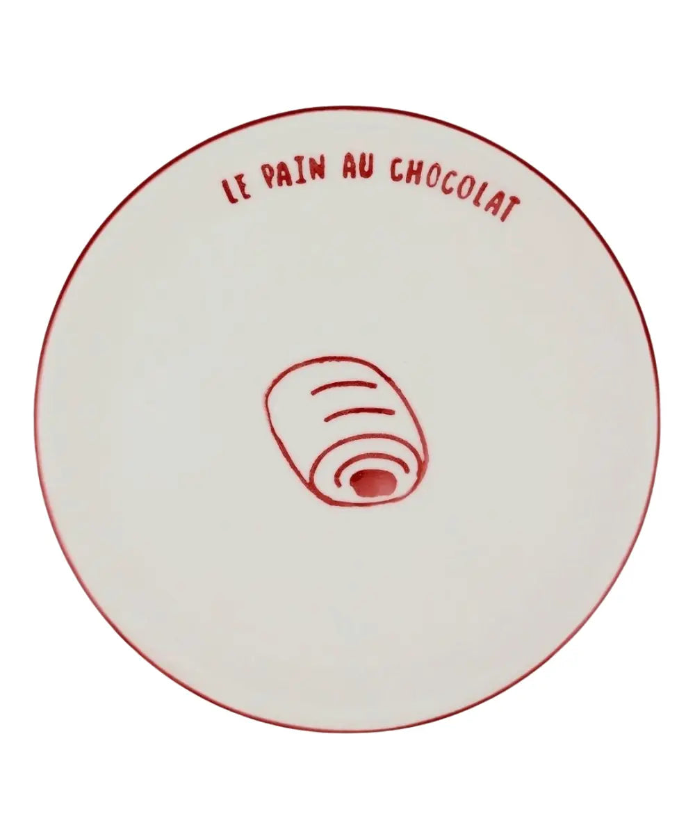 Grande assiette en céramique Pain au Chocolat de la marque Atelier Pistache