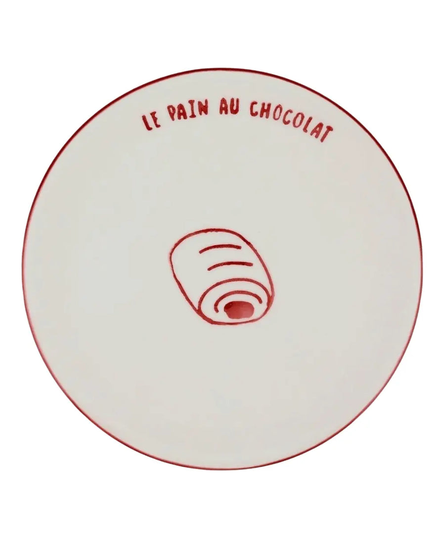 Grande assiette en céramique Pain au Chocolat de la marque Atelier Pistache