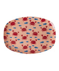 Grande assiette rectangulaire en mélamine Crabes de la marque Rice