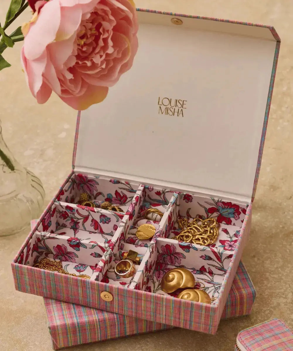 Grande boîte à bijoux Soumaa Rose de la marque française Louise MIsha