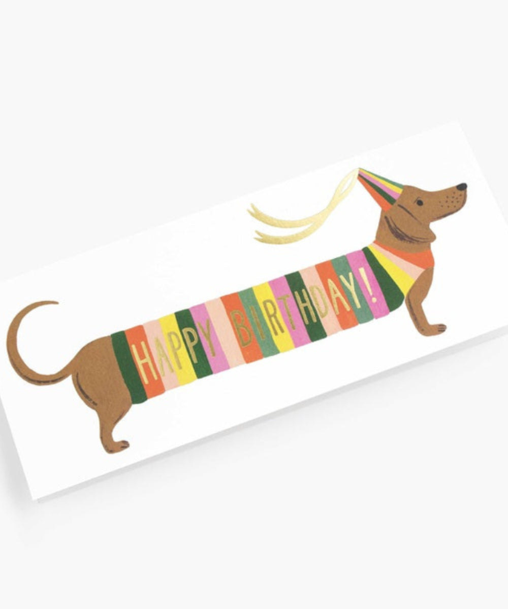 Grande carte d'anniversaire Hot Dog de Rifle Paper Co.