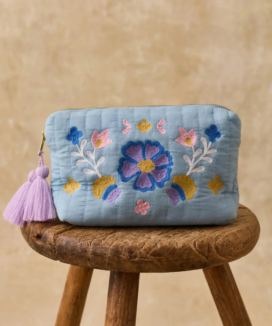Grande pochette Teiki Stone Blue de la marque Louise Misha