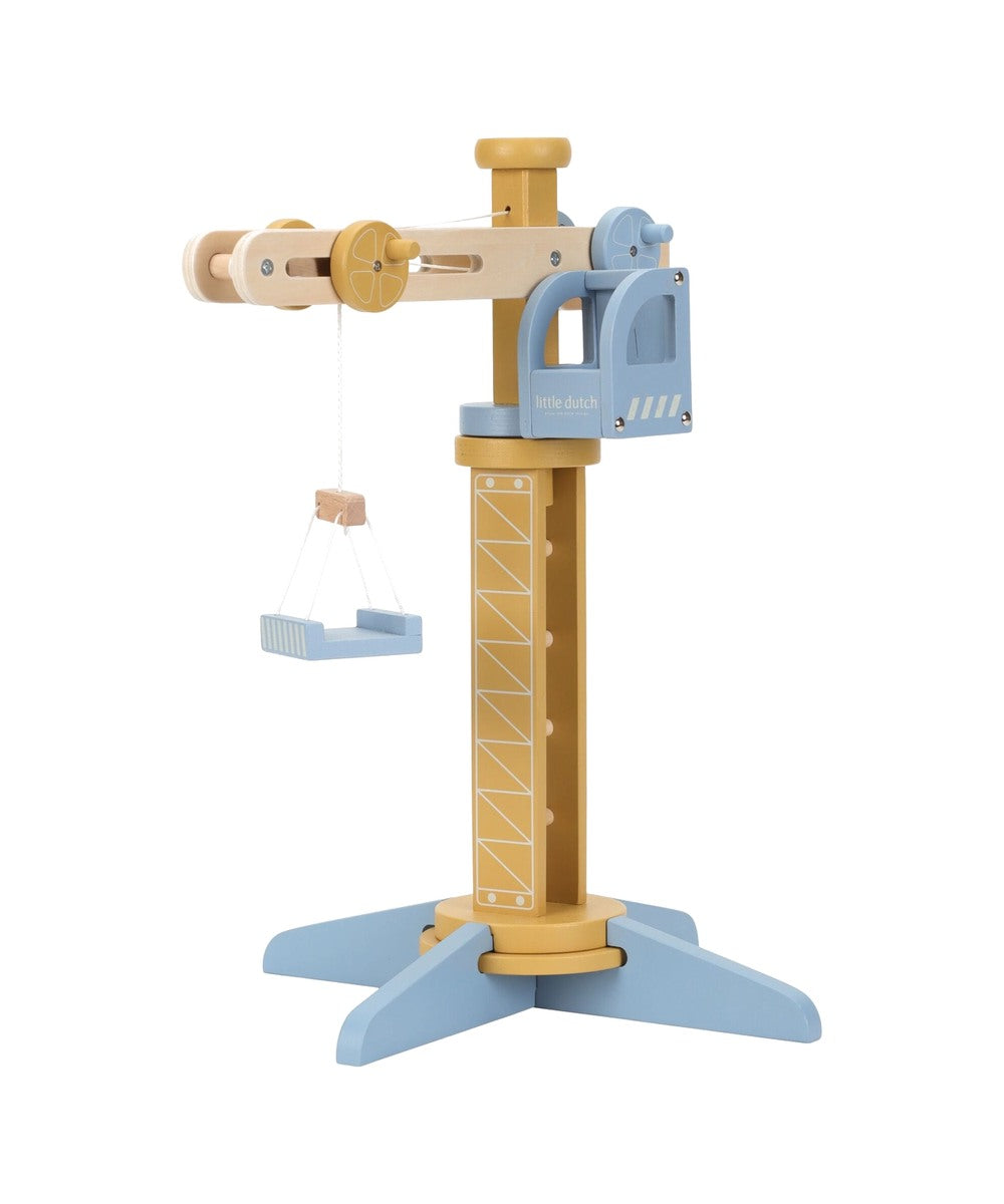 Grue de chantier et circuit de train en bois | Little Dutch — vue 3