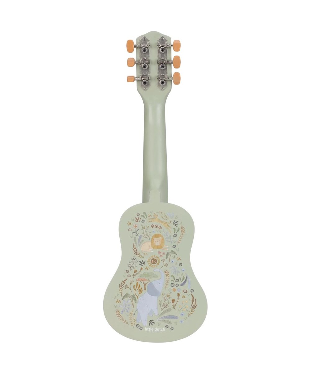 Vue complémentaire de Guitare Verte en bois - Safari Friends de la marque Little Dutch