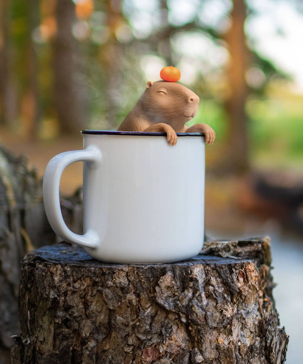 Infuseur à thé capybara Capybarahhh, sélection Merci Léonie, en mise en scène