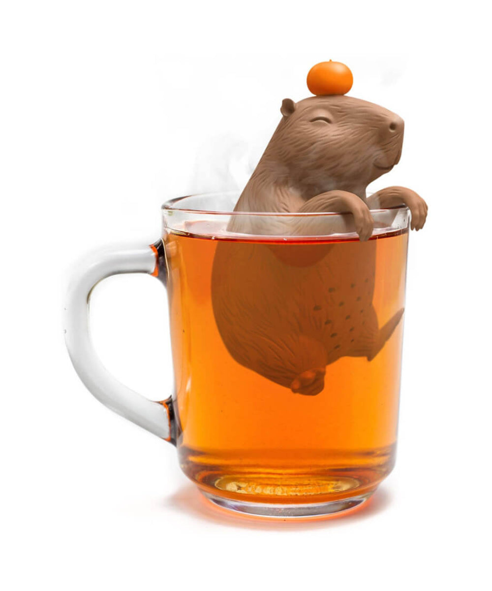 Infuseur à thé capybara Capybarahhh, sélection Merci Léonie, sur fond blanc