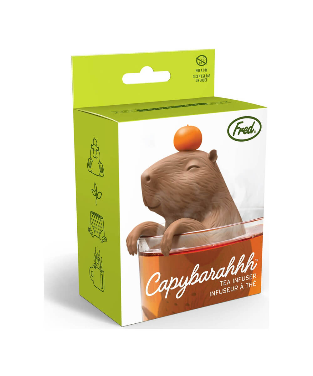 Infuseur à thé capybara Capybarahhh, sélection Merci Léonie, sur fond blanc