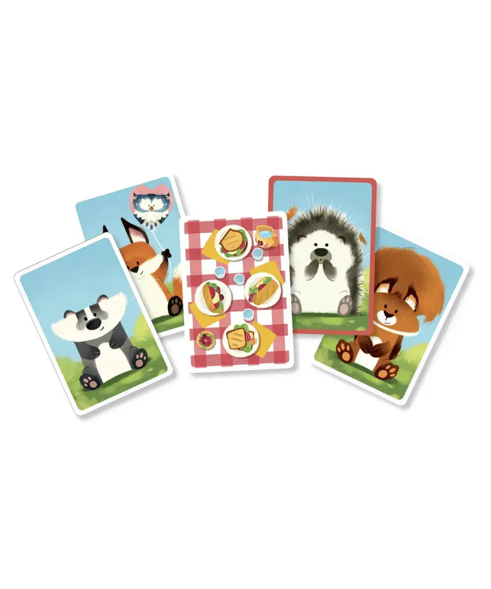 Détails des cartes colorées du jeu Pique-Nique de Auzou