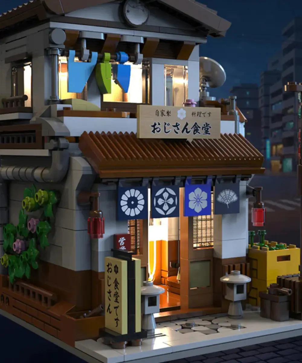 Jeu de construction en briques Cantine Japonaise de CaDA en situation